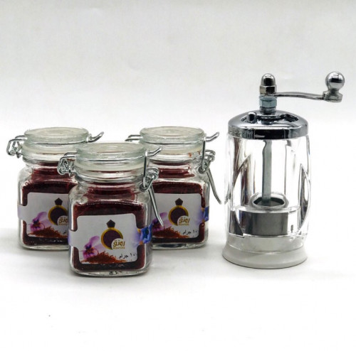Offer: 3 Super Naqil Saffron (10g) + Free Saffron Grinder